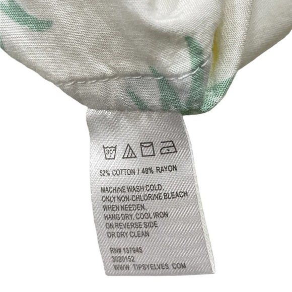 Tipsy Elves Size Large Pineapple Hawaiian Shirt Cotton  Rayon Pineapples - Picture 4 of 4